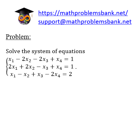 1.5.3 Systems of algebraic equations