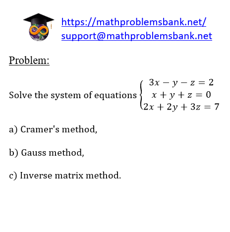 1.5.6 Systems of algebraic equations